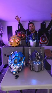 Is this the most expensive Transformer helmet collection? I show off the most advanced Transformer helmets including Optimus prime, Megatron, and bumblebee. #transformers #unbox #unboxing #optimusprime #megatron | polskihussar