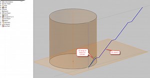 Wrap 2D sketch around cylinder and extrude wrap