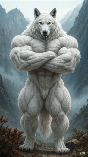 Muscular White Wolf 💥 #wolf
