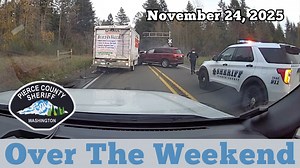 Over the Weekend 11-24-25 #1 Stabbing/Robbery/Pursuit On November 23rd, around 3:30pm, multiple witnesses reported a male had stabbed an employee at the Winco Foods in Puyallup after shoplifting and was getting into a U-Haul truck and leaving the scene. Deputies quickly arrived in the area and were able to spot the U-Haul truck as it left the Winco parking lot. The U-Haul truck initially stops, and the male is seen pushing a female driver and her dog out of the car. The male then takes off drivi