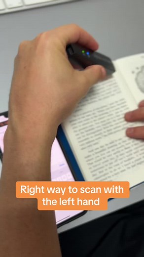 ‏Left hand scanning with Scanmarker Air , Reader , USB.
