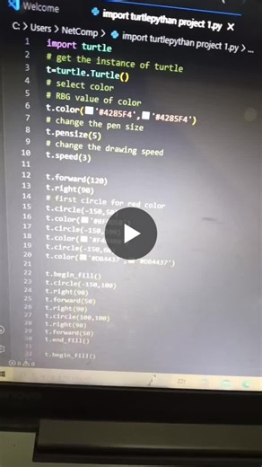 Google Logo in python from vs code | Monika Chaudhary