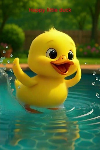 Happy Little Duck Swimming in the Sunny Pond | Cute 3D Animation