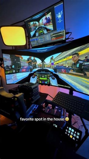 started as a mobile rig, driving in front of the tv, can't help but smile seeing this now #simracing