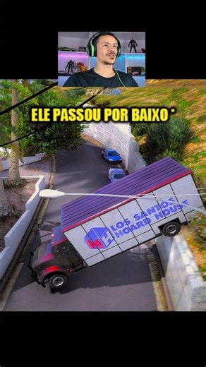 He managed to drive under the truck in this insane GTA RP escape #shorts #viralvideo