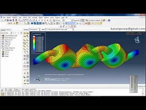 Simulation simple Shaft -Rotor Frequency analysis in Abaqus