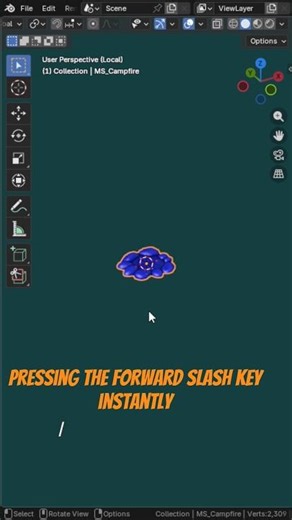 Blender Shortcut You MUST Know! Isolate Selection with “/” #blender #shortcut #driftphonk #tweening