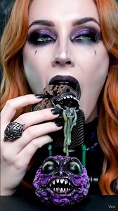 ASMR Eating a HORROR Fruit FILLED with WORM SLIME | Wet Squish Sounds#shrots