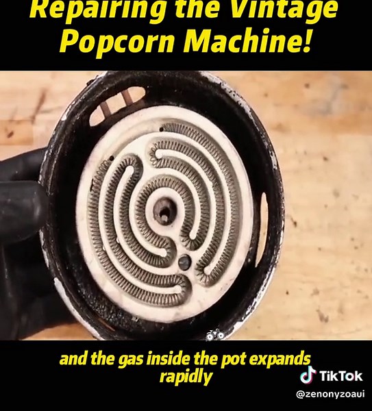 Repairing the Vintage Popcorn Machine!#Repair#Renovation of old objects#fyp #foryou #foryoupage#artisanoftiktok