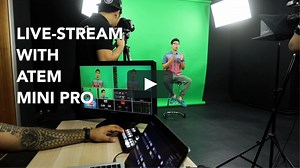 Livestreaming with Blackmagic Atem Mini Pro in Alta Studios Singapore.