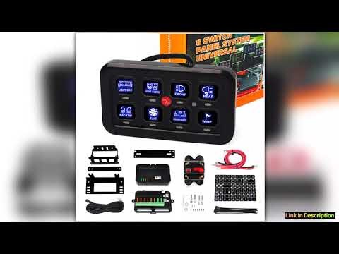 68 Gangs Universal LED Switch Panel 12V Light OnOff Control Relays System Slim Electronic Relay