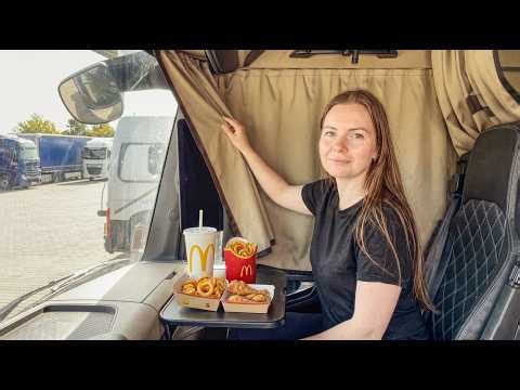 Lady Trucker Routine: See What Work in Europe Looks Like (no talking)