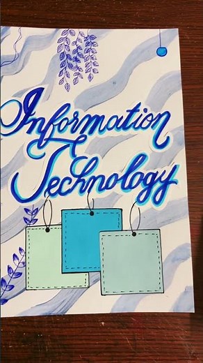 Front page design for #information technology #cover page design # #newsong #frontpage #trending