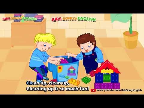 Kids learn English through songs: The Clean up Song | Kid Song | Elephant English