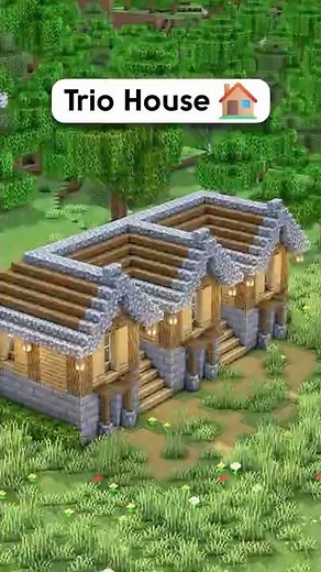 Minecraft: How to Build Trio House 🏠
