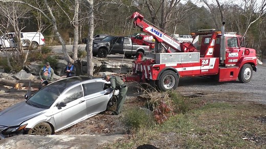 14K views · 1.1K reactions | We traveled to Cleveland, Tennessee to search the lake. When we got to the boat ramp, we were surprised to see that the fire department and dive team were there recovering a lady's car. Apparently she was drunk and drove right into the lake. Luckily she lived. | Exploring with the Nug | Facebook