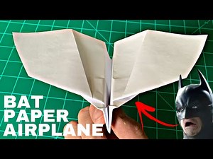 Flies Over 100 FEET- How to Make a Bat Paper Airplane Easy!
