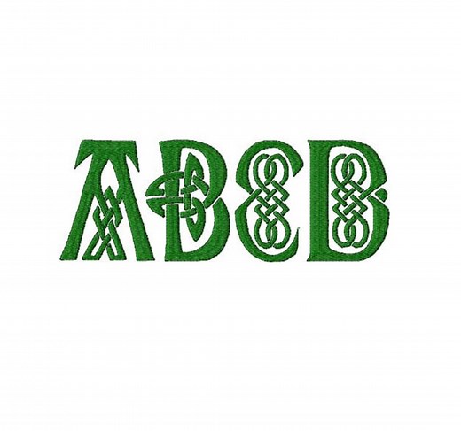 Celtic Knot Font Alphabet Machine Embroidery Design Uppercase Celtic Letters Two Color Design Size 3'' Irish Monogram Gift Projects Idea - Etsy