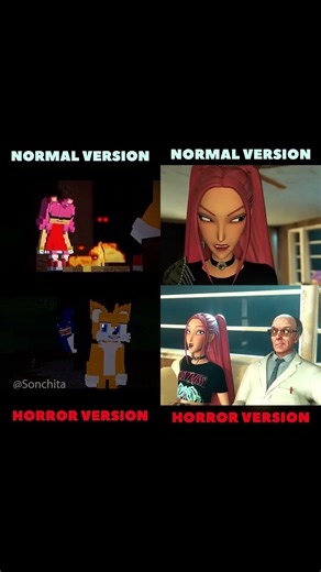 Horror Vs Normal Version | Sonic Choose | Sonic Minecraft #minecraft #sonic