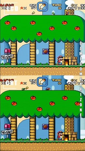 LCD vs CRT Kirby and Mario SNES comparison #kirby #gaming