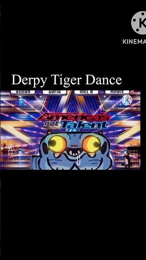 Derpy Tiger Dance on AGT in KPop Demon Hunters #kpopdemonhunters #agt #derpytiger #memes #animation