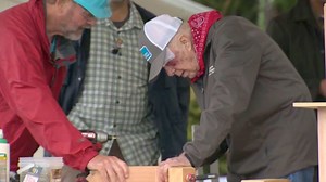 WATCH: Former President Carter helps build Habitat home despite black eye