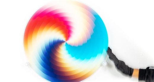 A Kinetic Wall Sculpture by Felipe Pantone Spins in a Hypnotic Reel of Endless Color