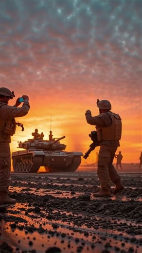 Tank Fires Massive Round #dronestrike #tankfire #shockwave #warfootage #viralshorts #trending