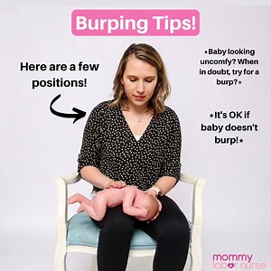 Burping Tips!!⁣⁠ ⁣⁠ Did you know that babies need frequent burping...
