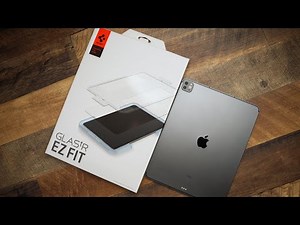 iPad Pro 12.9" Spigen EZ Fit Tempered Glass Screen Protector Review!