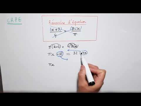 CRPE Maths – Équations avec fractions | Produit en croix et solutions
