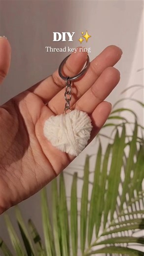 DIY Puffy Heart Keychain in 5 Minutes! 🤍✨