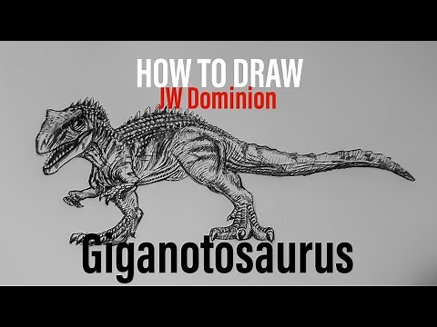 How to Draw the GIGANOTOSAURUS From Jurassic World Dominion!!!!