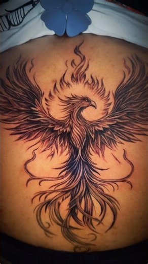 Phoenix Back Tattoo 🔥 | Full Back Rebirth Tattoo Design 🕊️