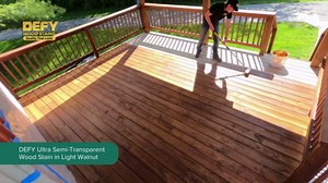 DEFY Ultra Semi-Transparent Outdoor Wood Stain and Sealer in One – Butternut, 1 Gallon, Deck Stain and Sealer | Rich Color and Satin Sheen for All Wood Types