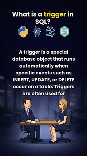 What is a trigger in SQL?? | SQL Interview Question Explained #Shorts