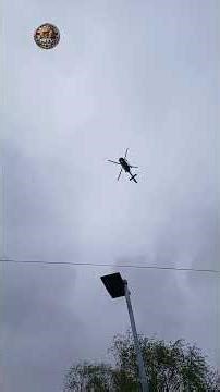 Air Ambulance Helicopter Swoops In Low