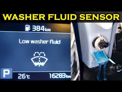 Low washer fluid warning in Kia Sportage, replacing level sensor