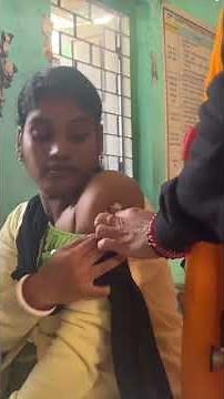 college girl getting injection education purpose