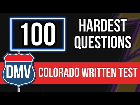Colorado DMV Written Test 2026 (100 Hardest Questions)