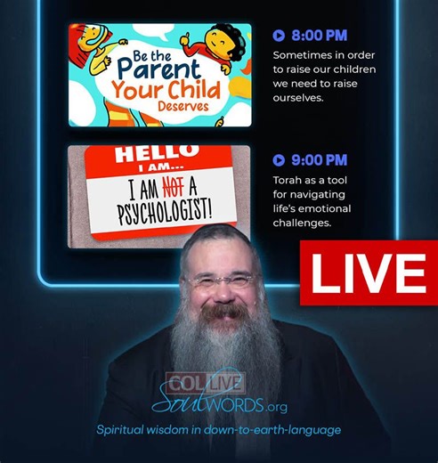 Live: Rabbi Shais Taub Discusses Parenting, Psychology
