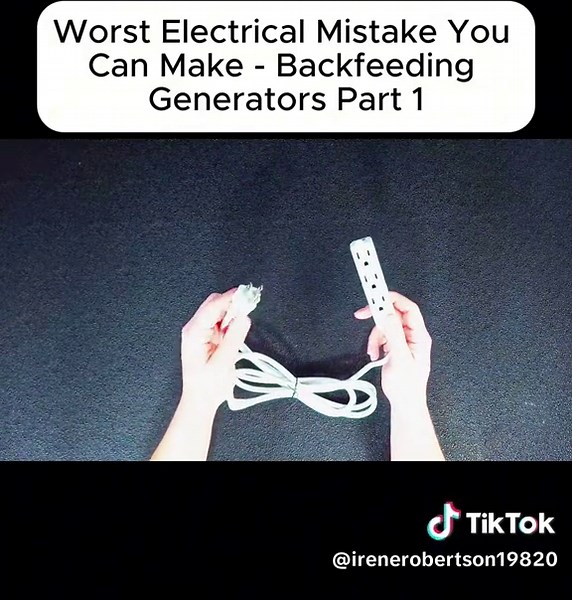 Worst Electrical Mistake You Can Make - Backfeeding Generators #fyp #tips #tools #science #diy