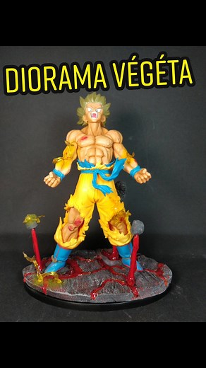 🔥🔥nouveau diorama de végéta dites moi se que vous en pensez🔥🔥 #vegeta #dragonball #dbz #foryou #pourtoi #fyp #diorama #peinture #custom #commande #noel #manga #anime #CapCut
