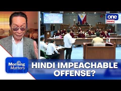 Panelo: VP Sara’s ‘kill threat’ not an impeachable offense | Morning Matters