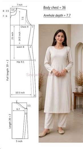 ✨ Chest 36 Drafting + Final Look #shorts #shortvideo #sewwithfakhra #sewing #fashion