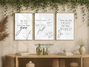 Christian Scripture Wall Art Set – 6 Minimalist Bible Verse Prints (digital Download) - Etsy