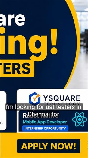 UAT Tester Jobs & QA Internship 2026 | Freshers Hiring | React Native & QA Automation | Apply Now 🚀