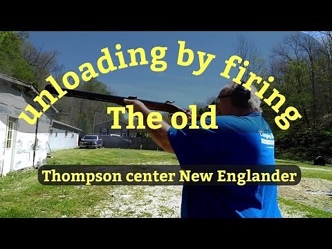 fire unloading of old Thompson center New Englander 50 caliber percussion muzzleloader.
