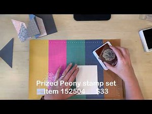 Diagonal Z-fold Card with Peony Garden DSP