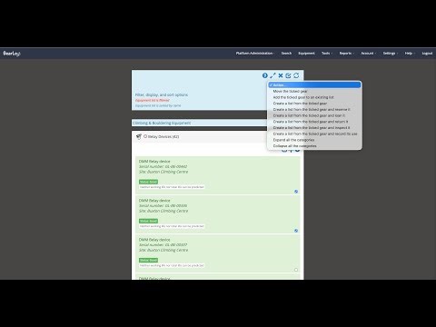 Equipment: Bulk Actions